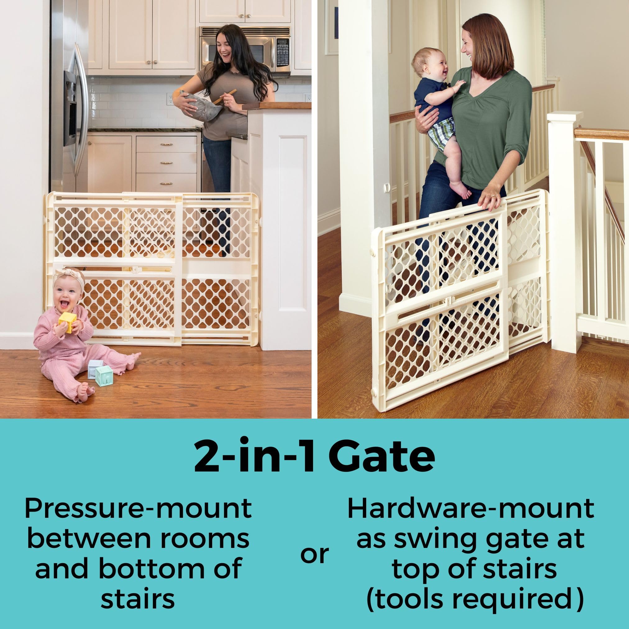 Toddleroo Supergate close-up of ergonomic handle for easy one-handed use