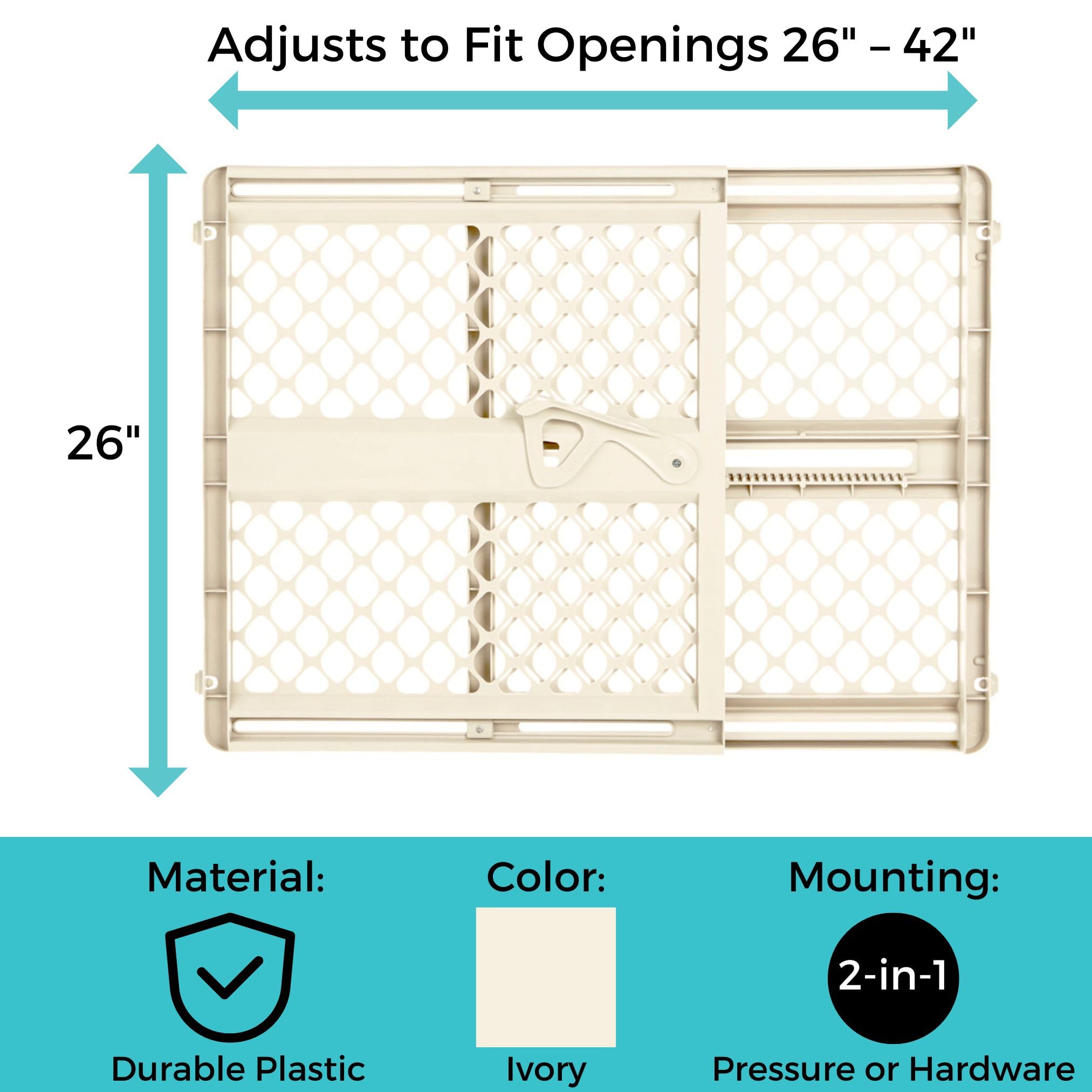 Toddleroo Supergate swinging open demonstrating smooth gate operation