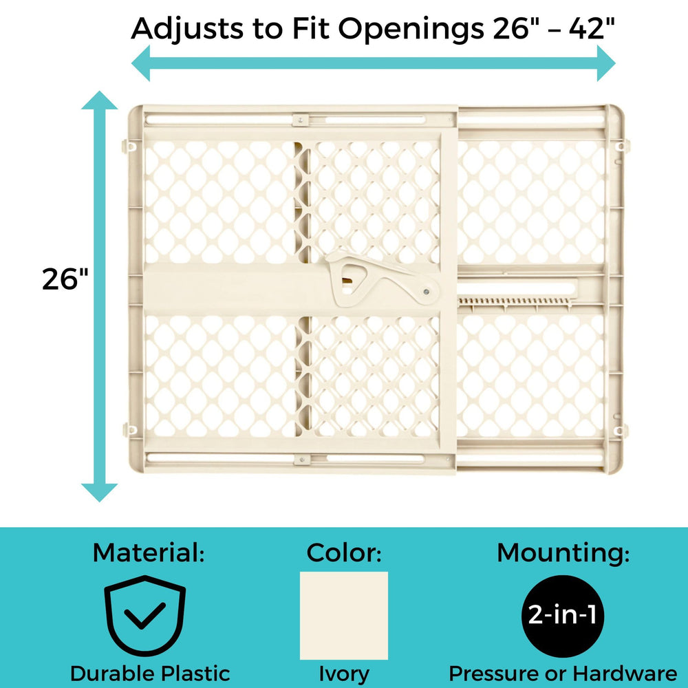 Toddleroo Supergate swinging open demonstrating smooth gate operation