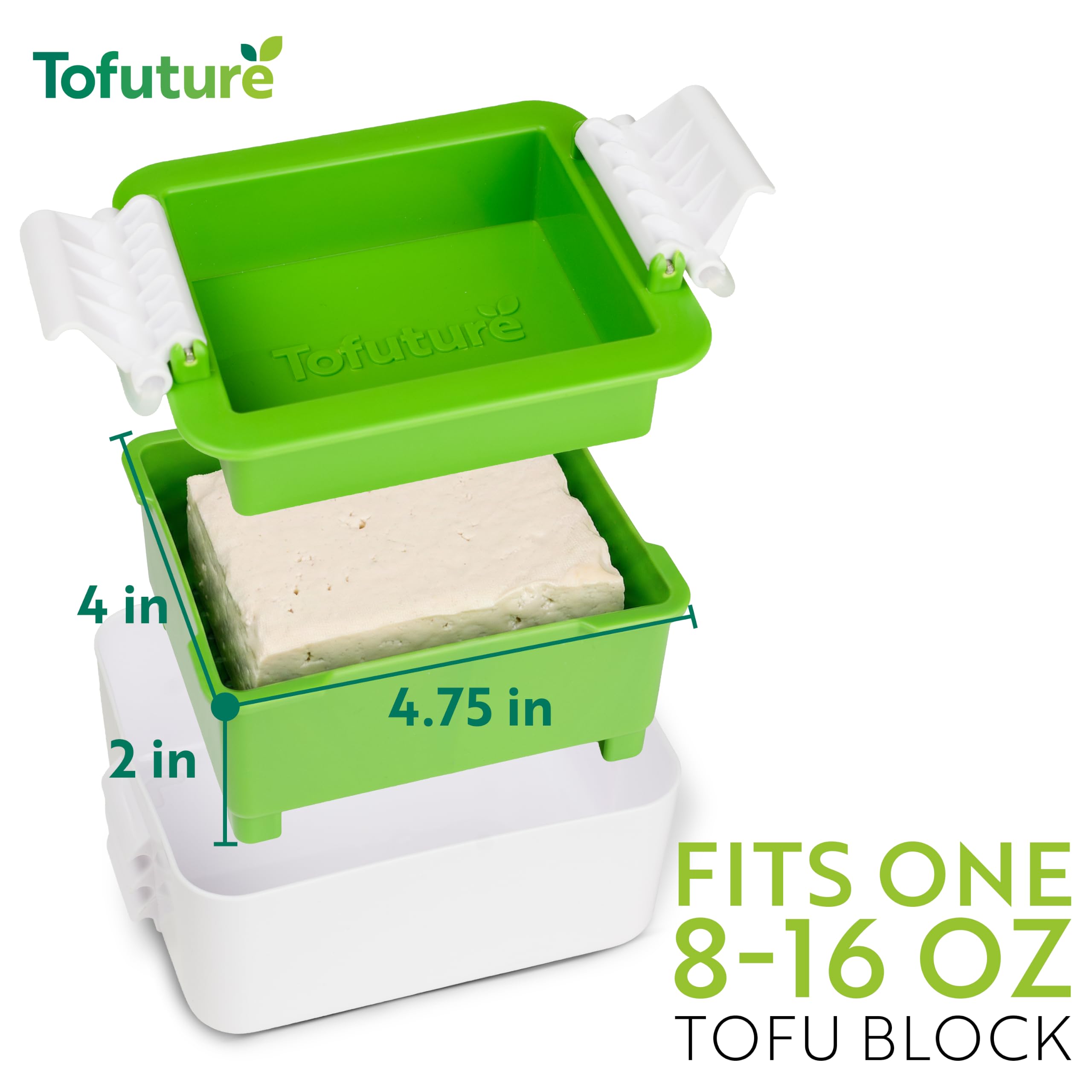 Tofuture uso en cocina con manos preparando tofu y facilidad de manejo