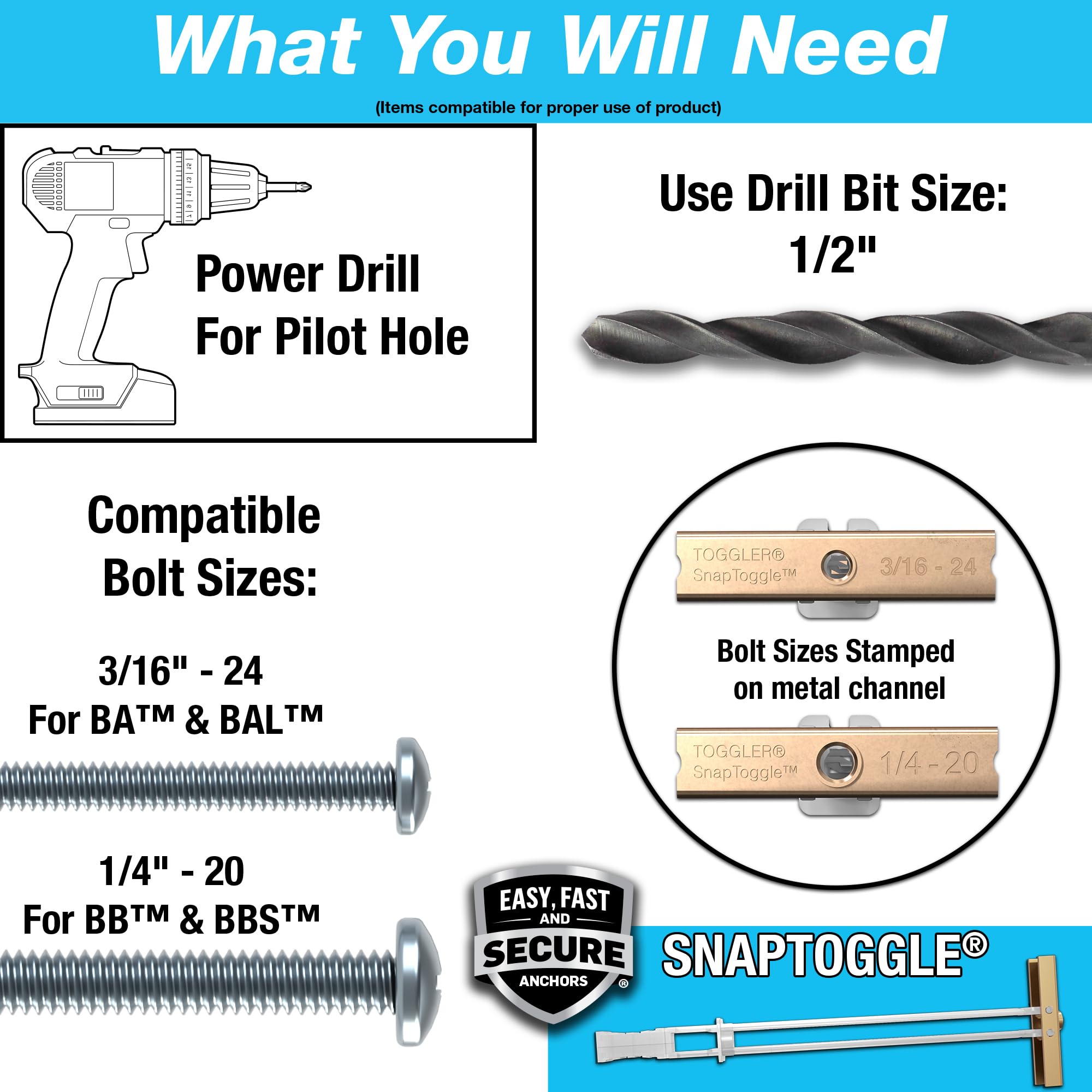 TOGGLER anchor installed in drywall demonstrating secure hold and easy setup
