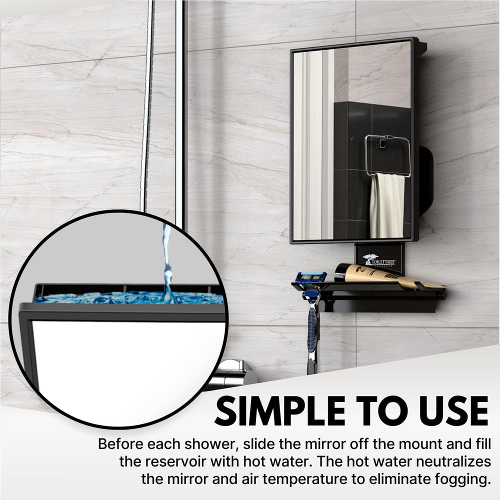 ToiletTree cámara de agua removible abierta listada para llenar y mantener antivaho