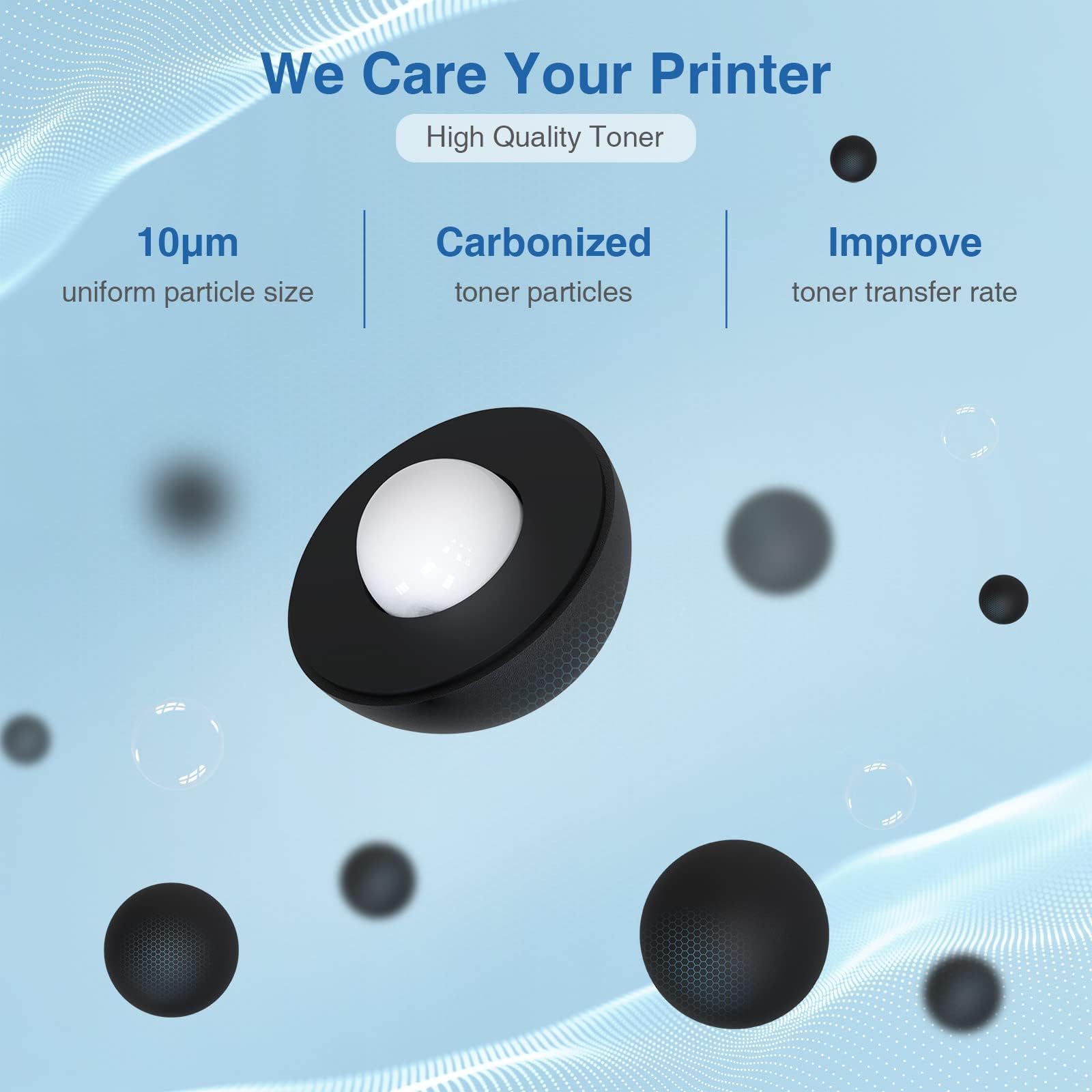 TOKYOINK toner powder texture close-up illustrating consistent print density