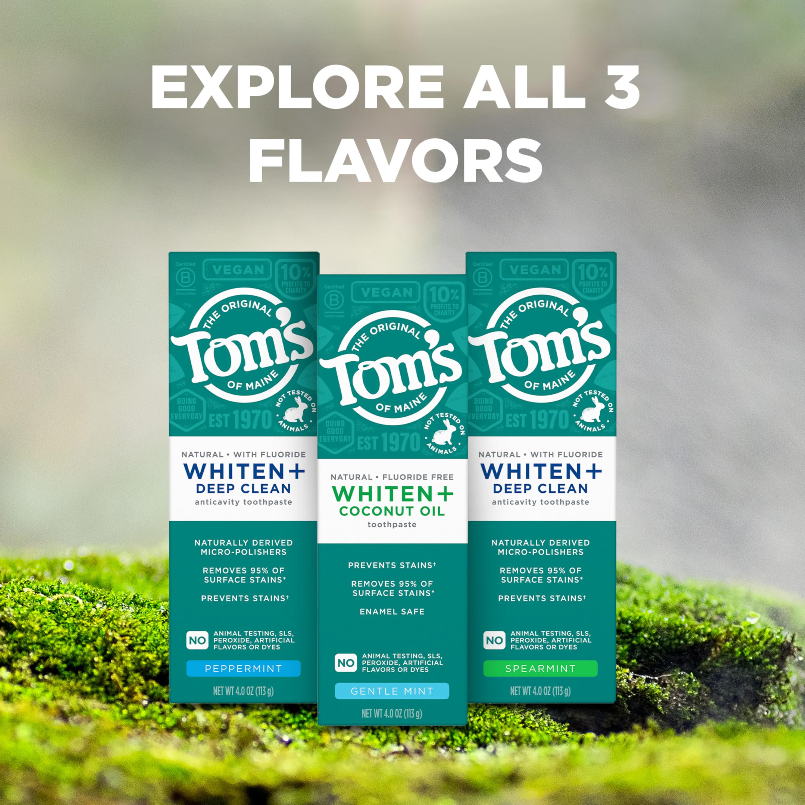 Tom's of Maine detalle del logotipo que transmite confianza natural