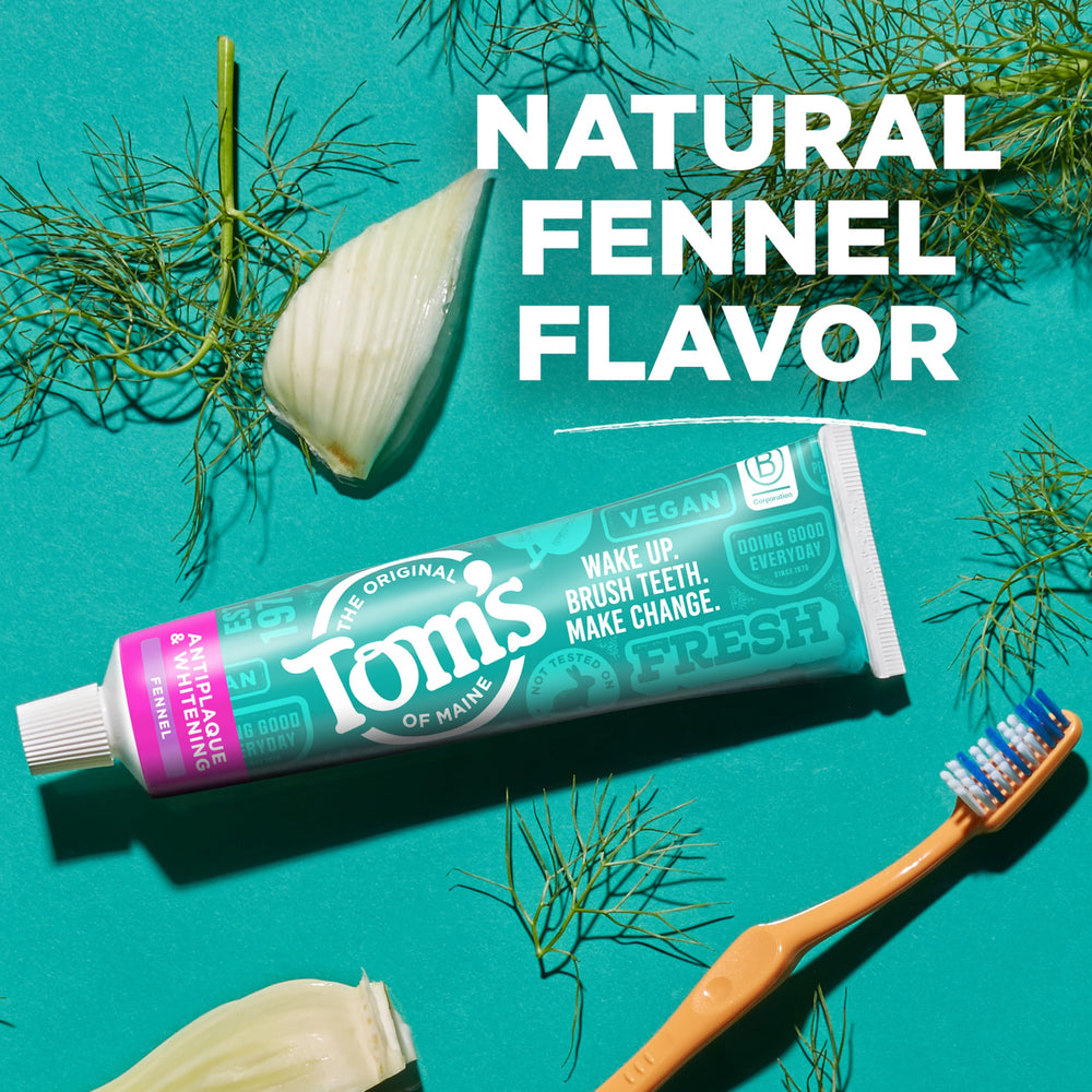 Tom's of Maine etiqueta que muestra ingredientes y uso recomendado claramente