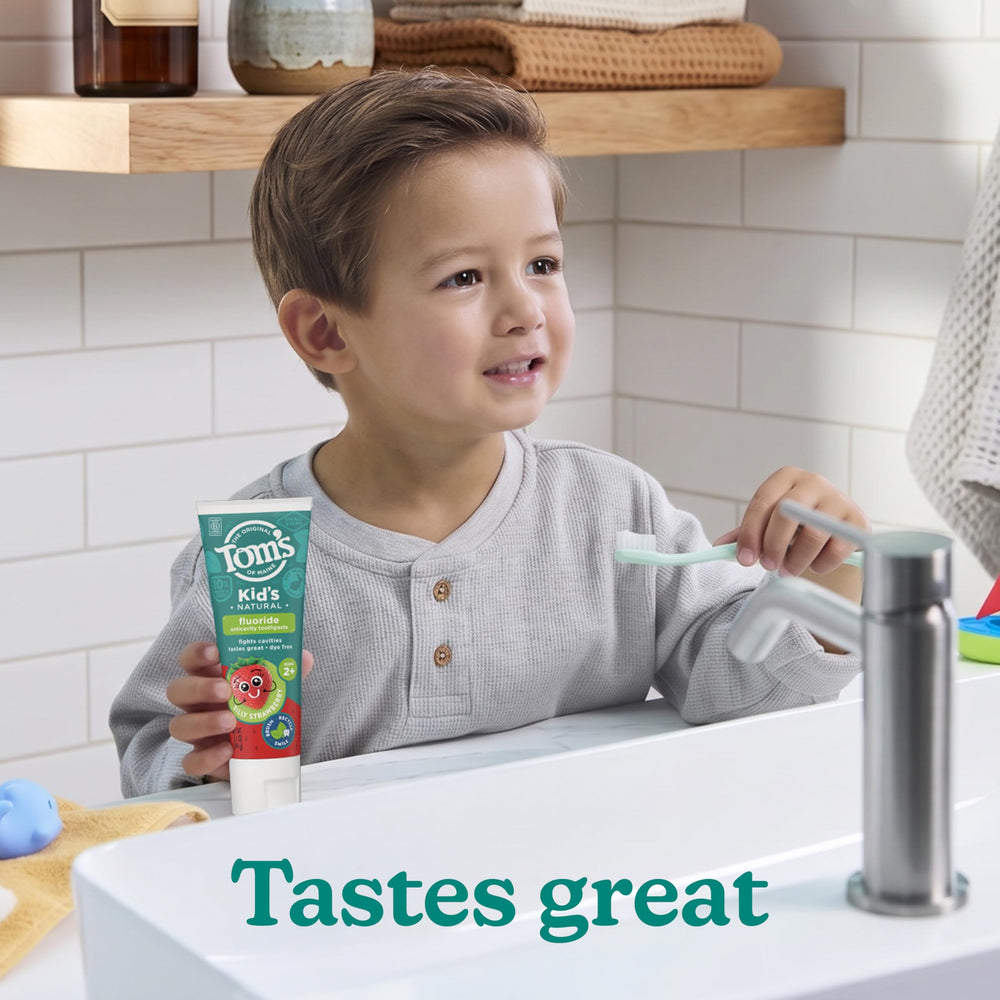 Tom's of Maine etiqueta de ingredientes destaca sin colorantes ni conservantes