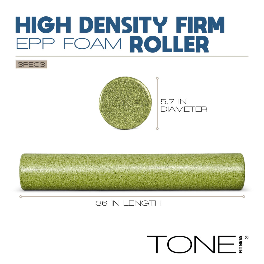 Tone Fitness in use with user rolling upper back to release tension and improve mobility