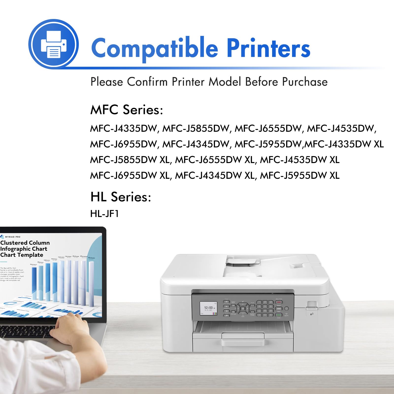 Toner H-Party cartucho negro LC406XL primer plano para impresiones duraderas