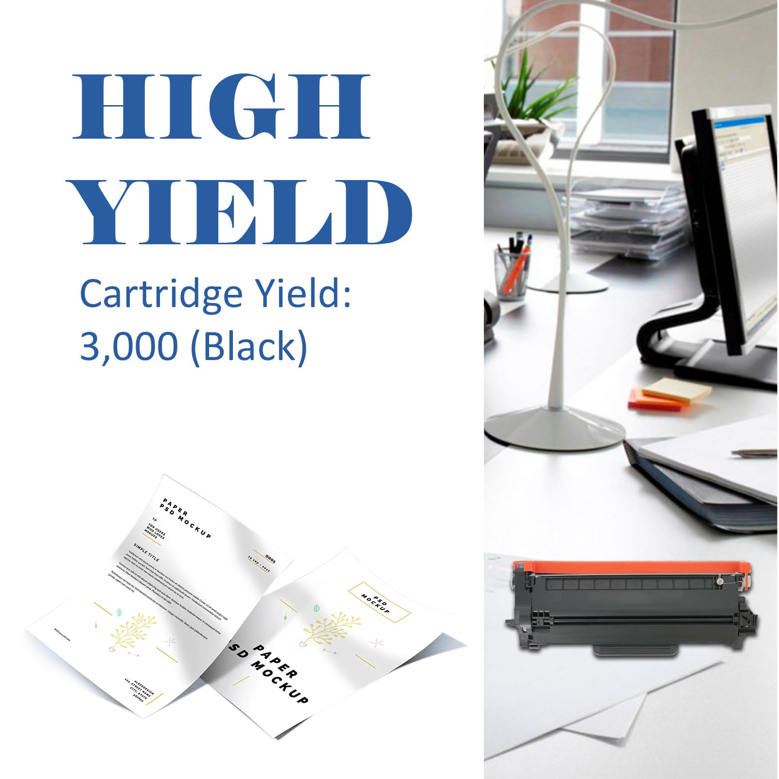 Toner H-Party cartucho TN760 negro en plano sobre fondo neutro