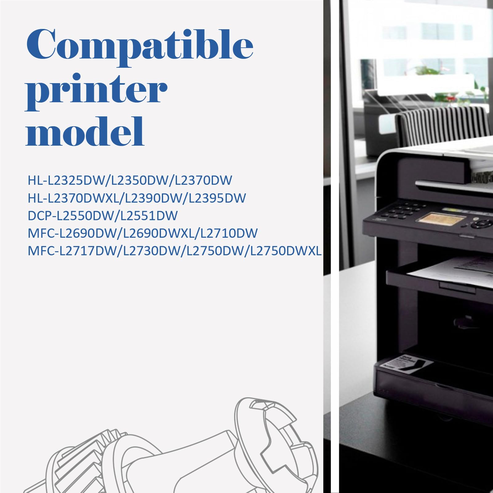 Toner H-Party etiqueta con modelo TN760 y especificaciones claras