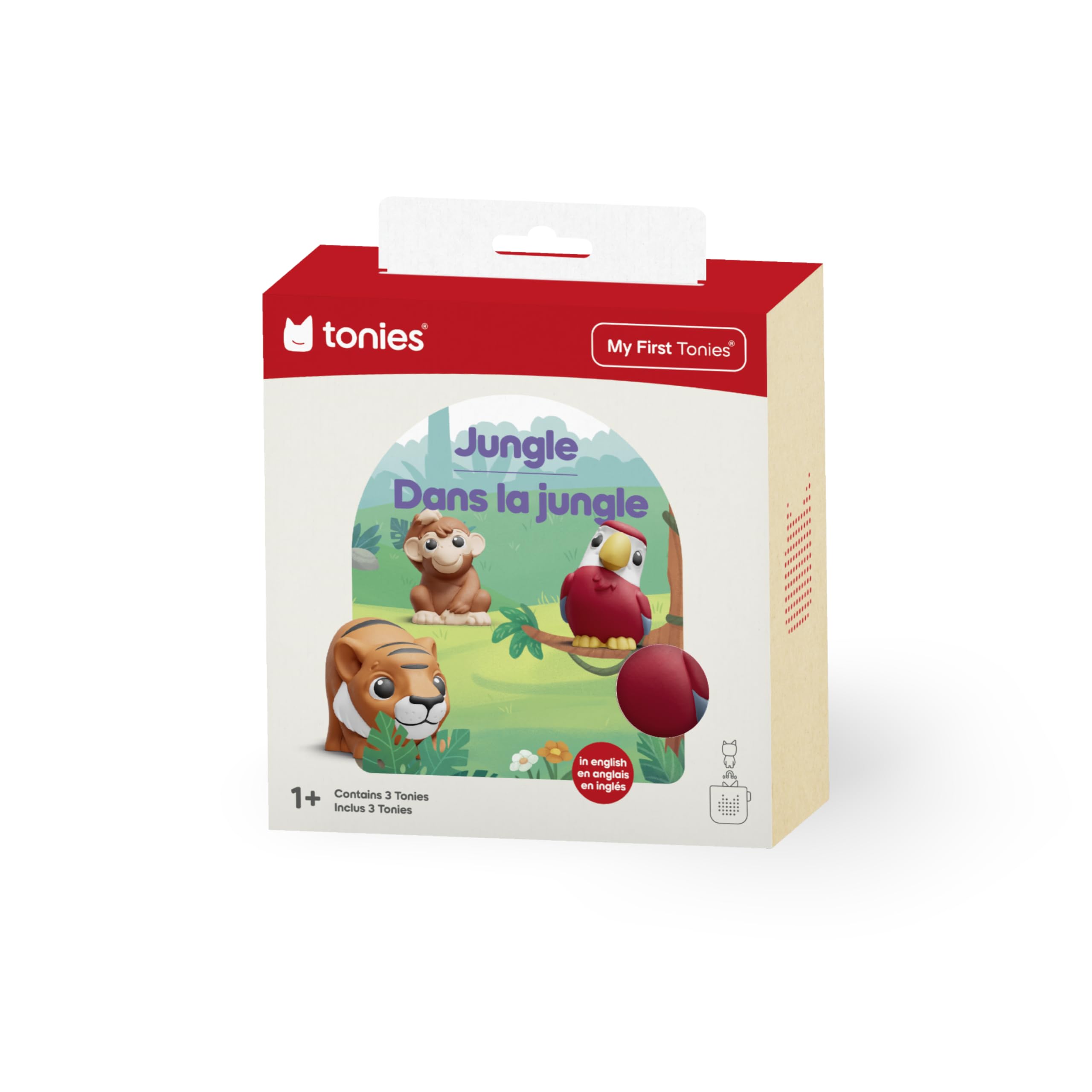 Tonies embalaje y etiqueta frontal con información, ideal para regalo educativo
