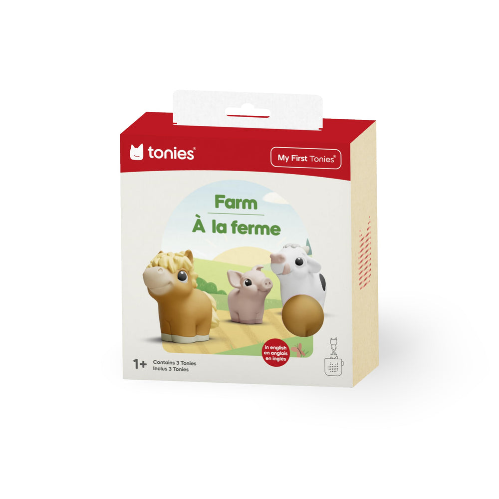 Tonies My First Farm Set escena de juego en habitación infantil, fomenta imaginación y escucha
