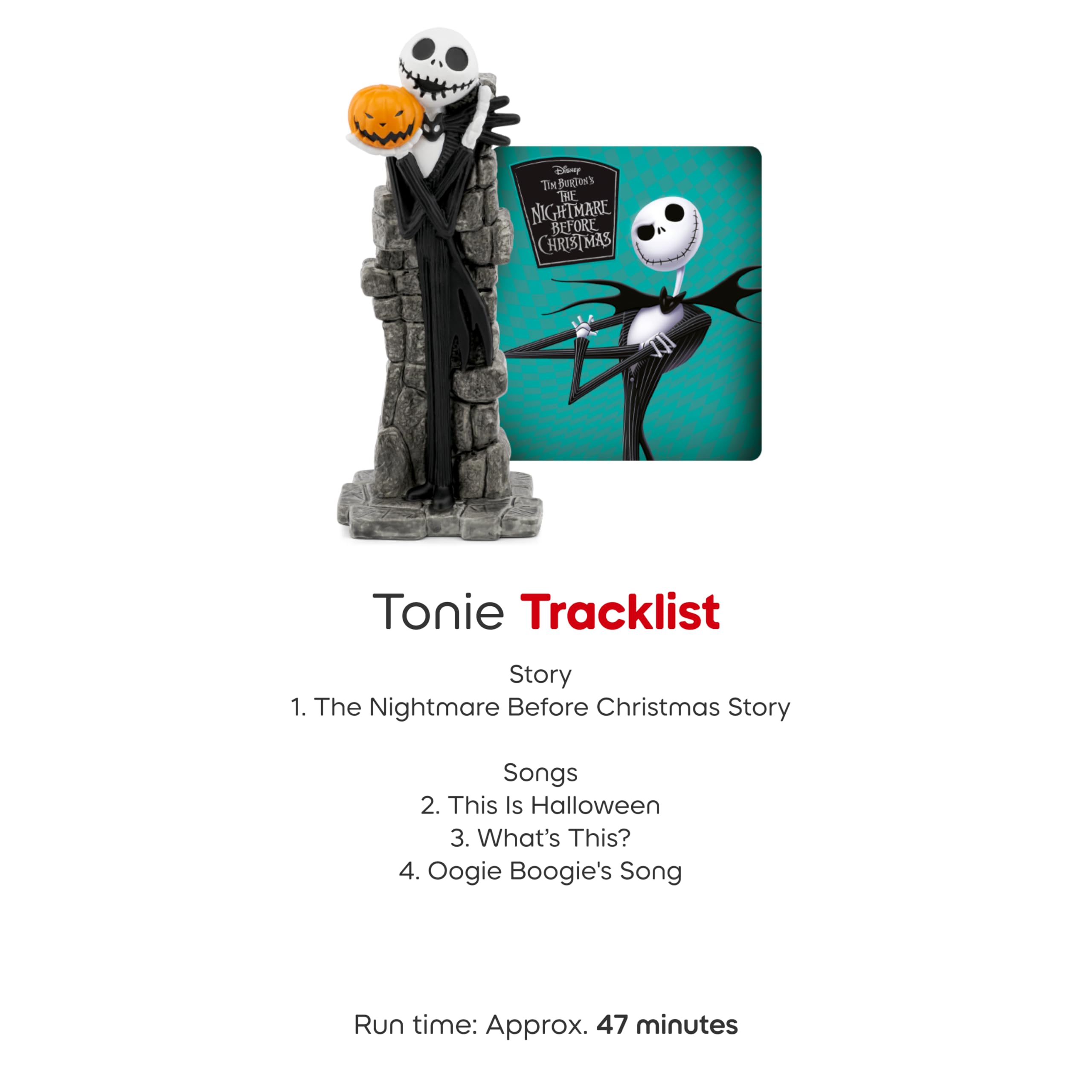 Tonies Jack Skellington primer plano de la textura detallada y resistente