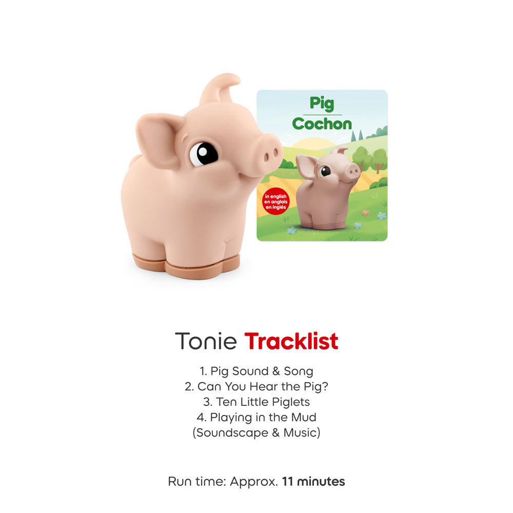 Tonies My First Farm Set en uso sobre Toniebox, activa canciones y cuentos para niños