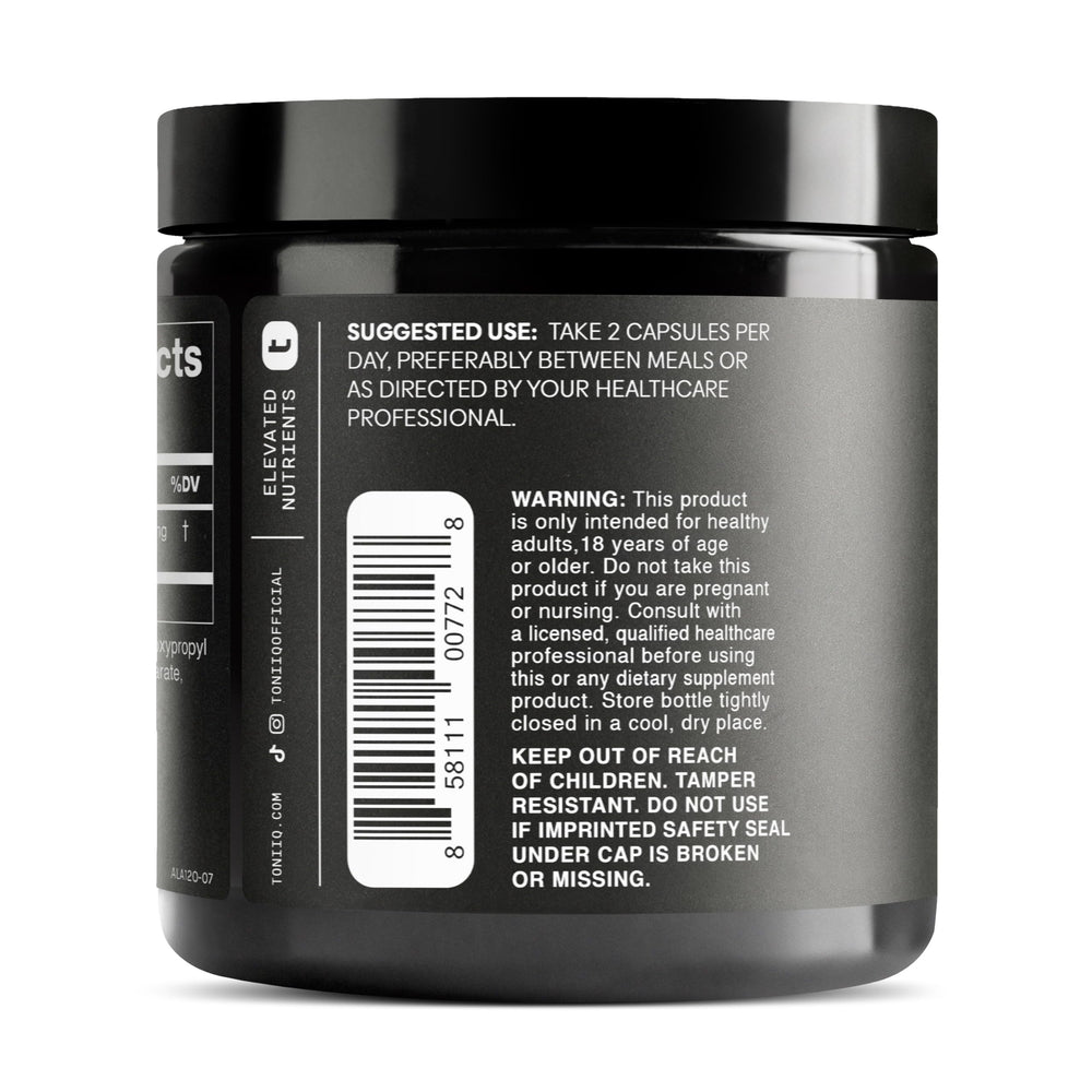 Toniiq representación de la fuente de alfa lipoico natural