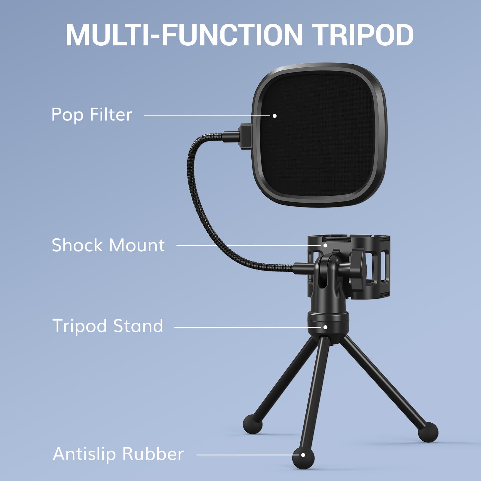 TONOR micrófono conectado a portátil USB listo para grabar sin drivers