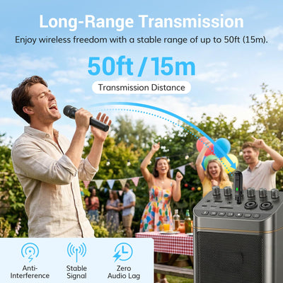 TONOR microphone in use at karaoke delivering clear vocals and reduced background noise