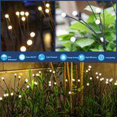TONULAX luces encendidas en jardín creando ambiente cálido nocturno