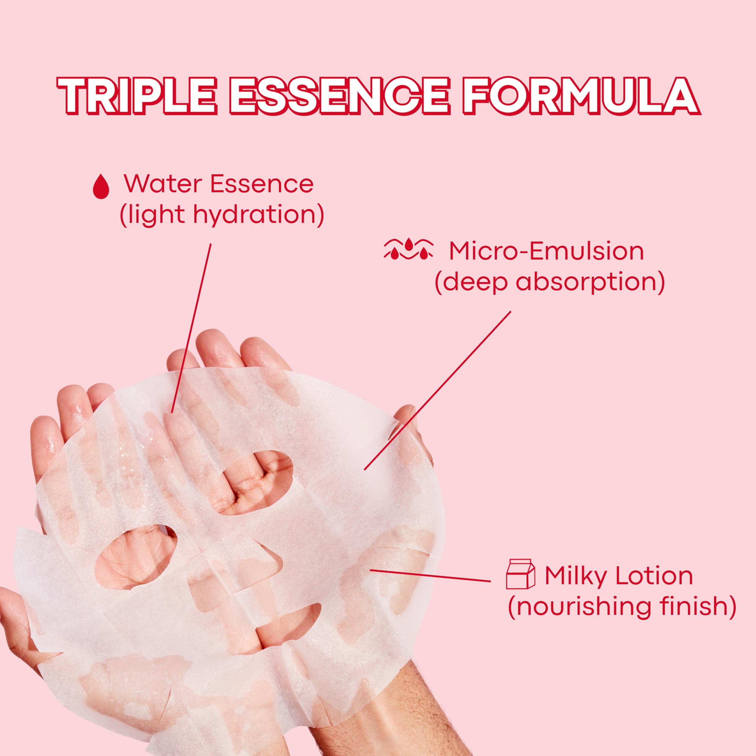 TONYMOLY textura de la mascarilla de tejido triple para absorción profunda