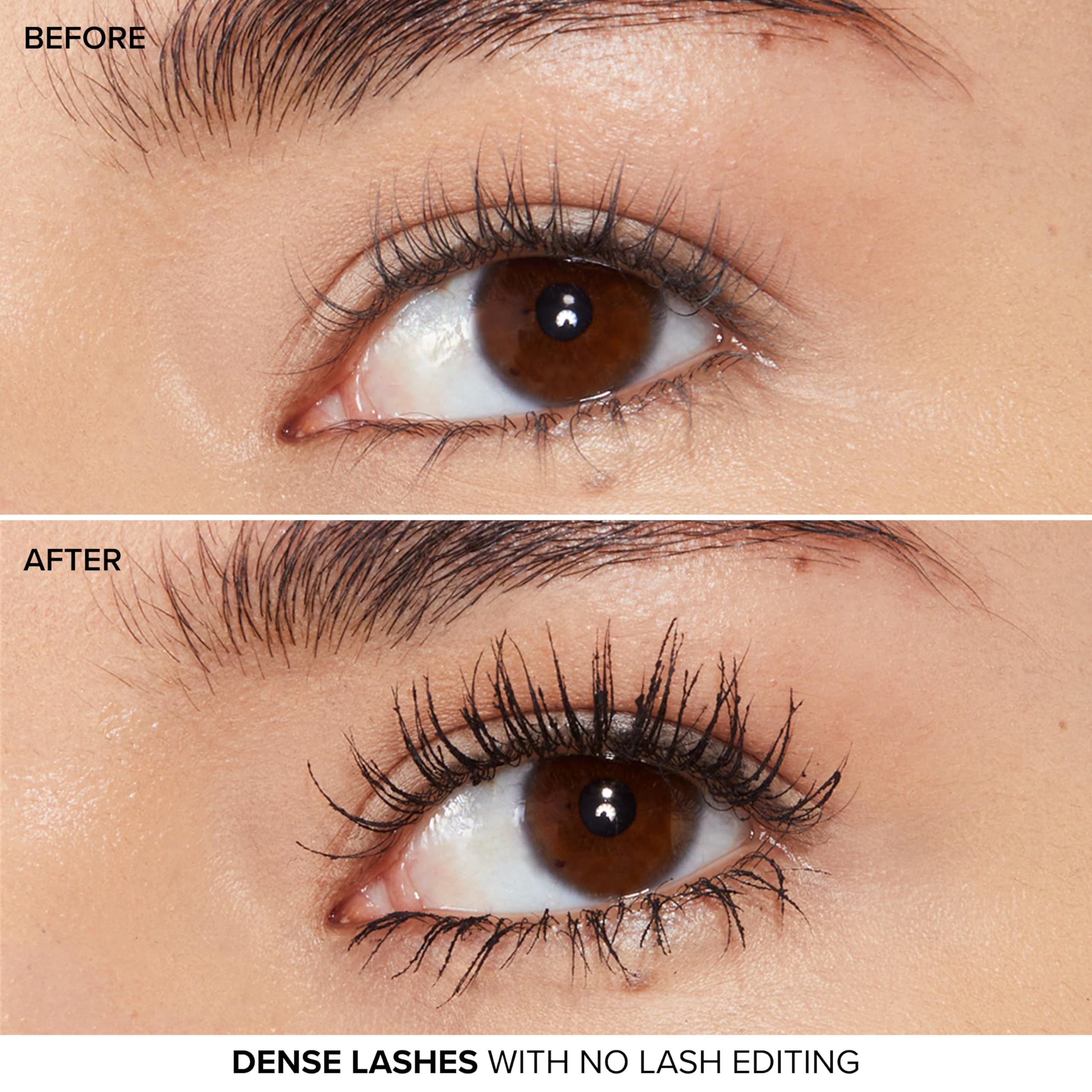 Too Faced aplicación en modelo demostrando rizo y definición duraderos