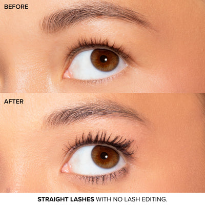 Too Faced escena lifestyle con maquillaje completo realzando la mirada