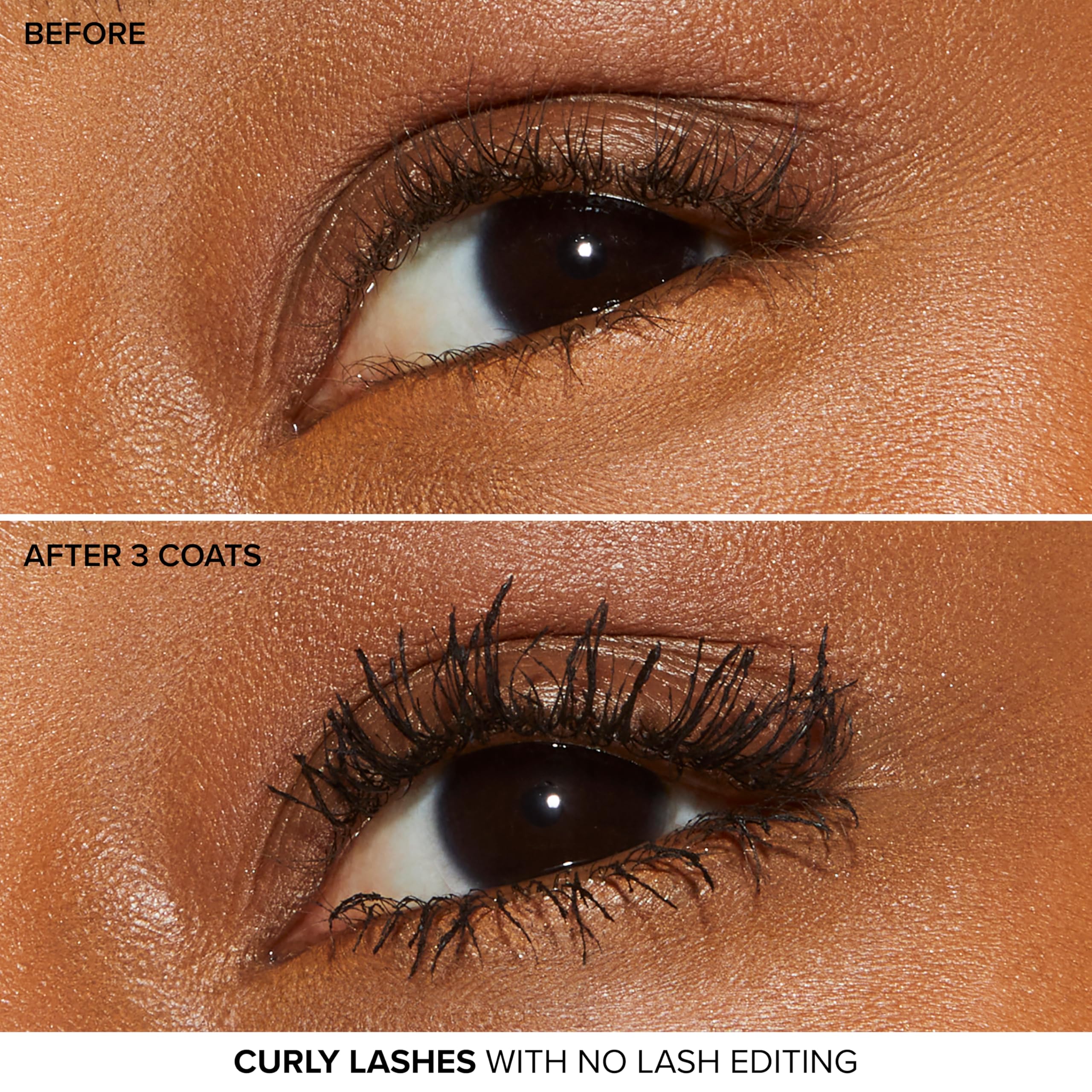 Too Faced escena lifestyle con mirada definida y larga duración