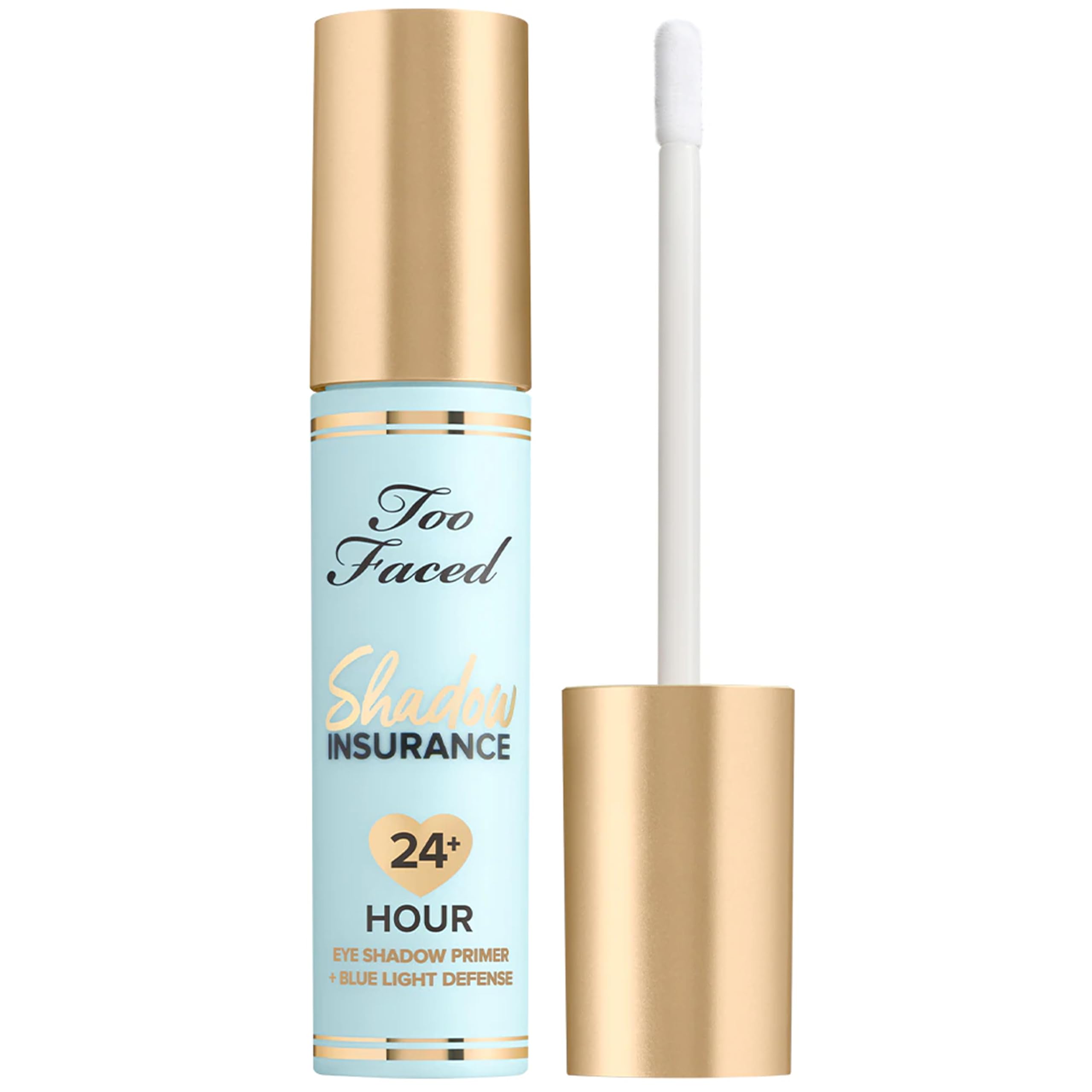 Too Faced frente del empaque mostrando el envase y beneficio de fijación