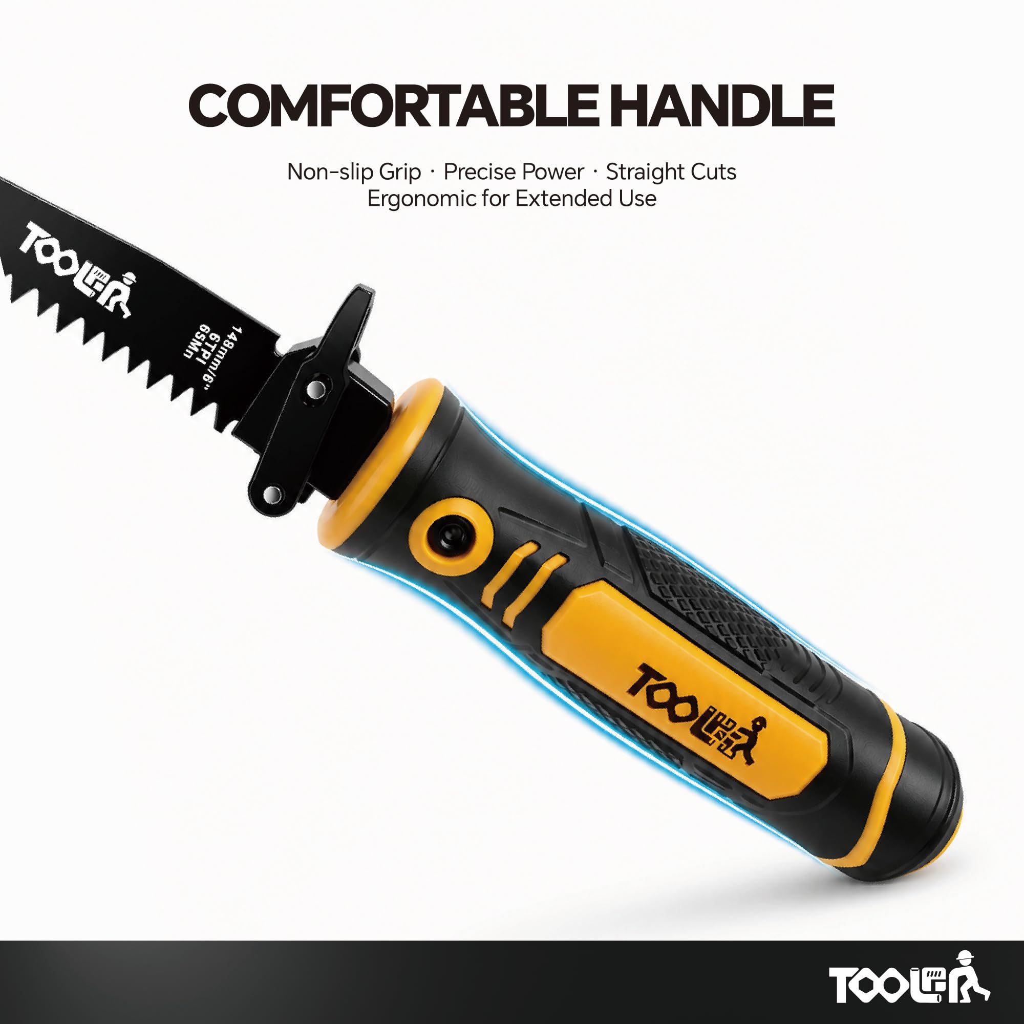 TOOLAN comparación de tamaño junto a una regla para visualizar escala compacta
