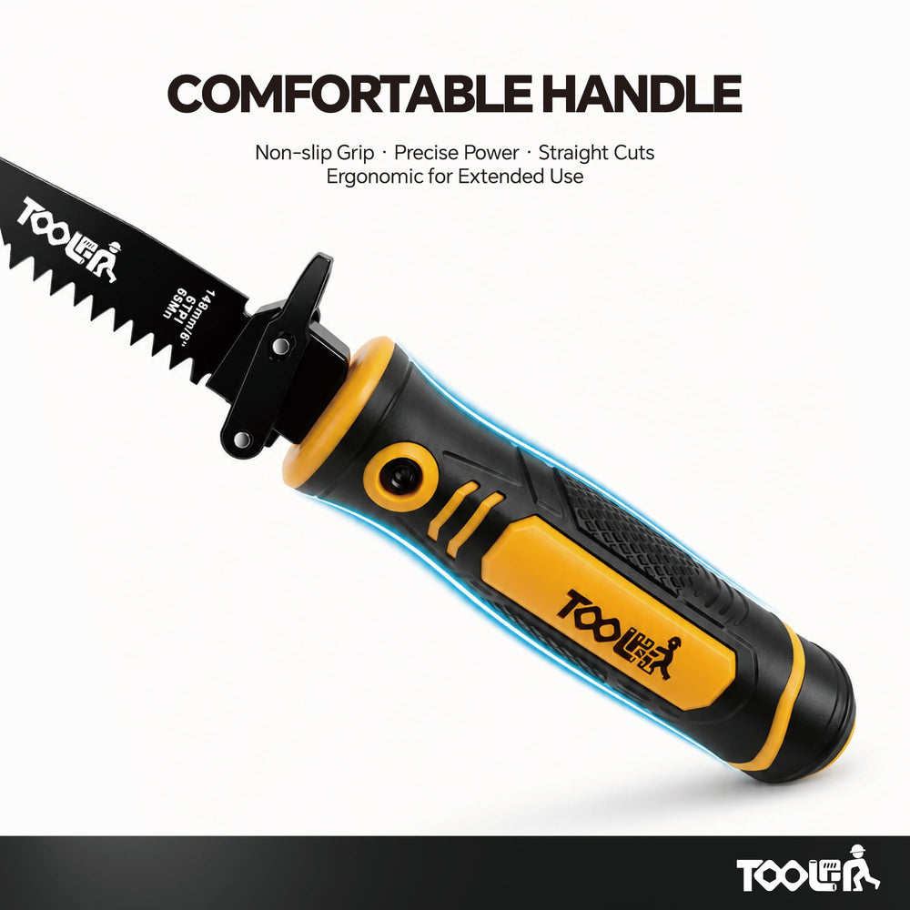 TOOLAN comparación de tamaño junto a una regla para visualizar escala compacta