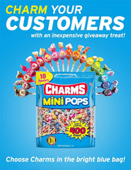 Tootsie Roll detalle de paletas Charms Mini Pops envueltas mostrando frescura y protección