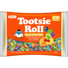 Tootsie Roll bolsa frontal mostrando 275 unidades y variedad de sabores