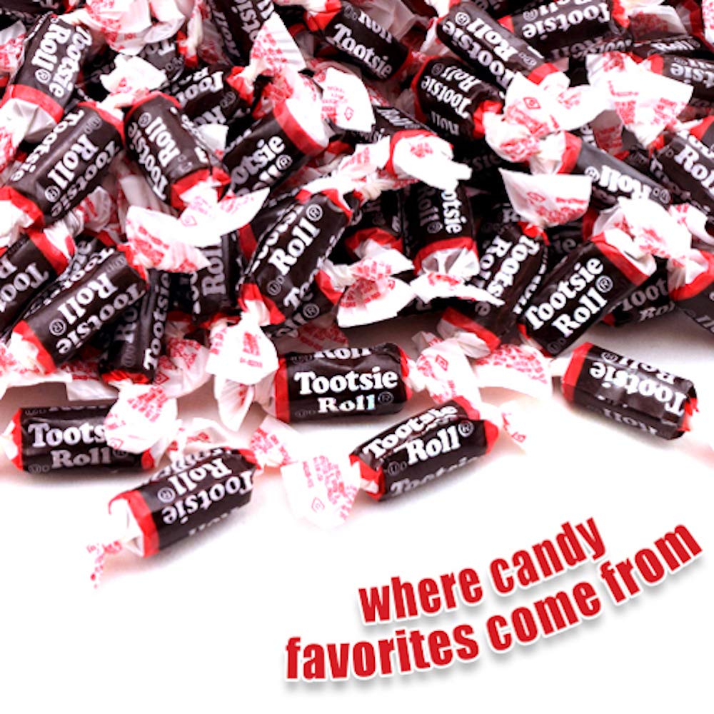 Tootsie Roll pieza individual sobre mesa, fácil para repartir