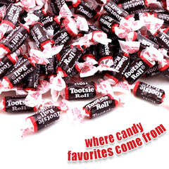Tootsie Roll pieza individual sobre mesa, fácil para repartir