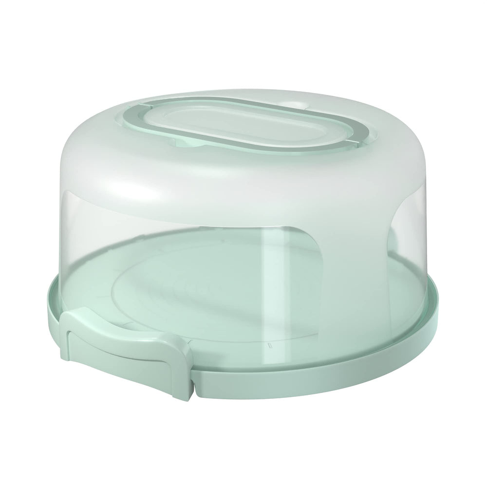 Top Shelf Elements vista frontal con tapa transparente para mostrar pastel con protección