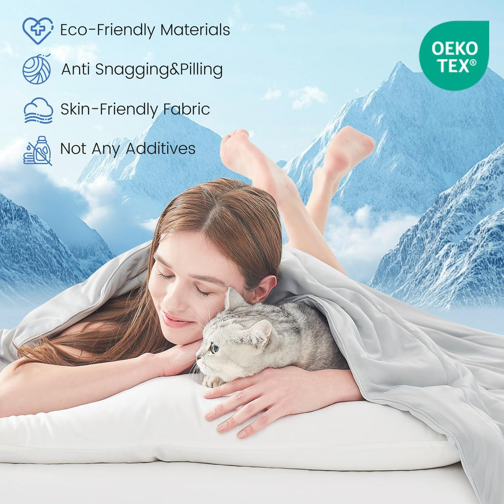 Topcee comforter in washer implying machine-washable care and lasting quality