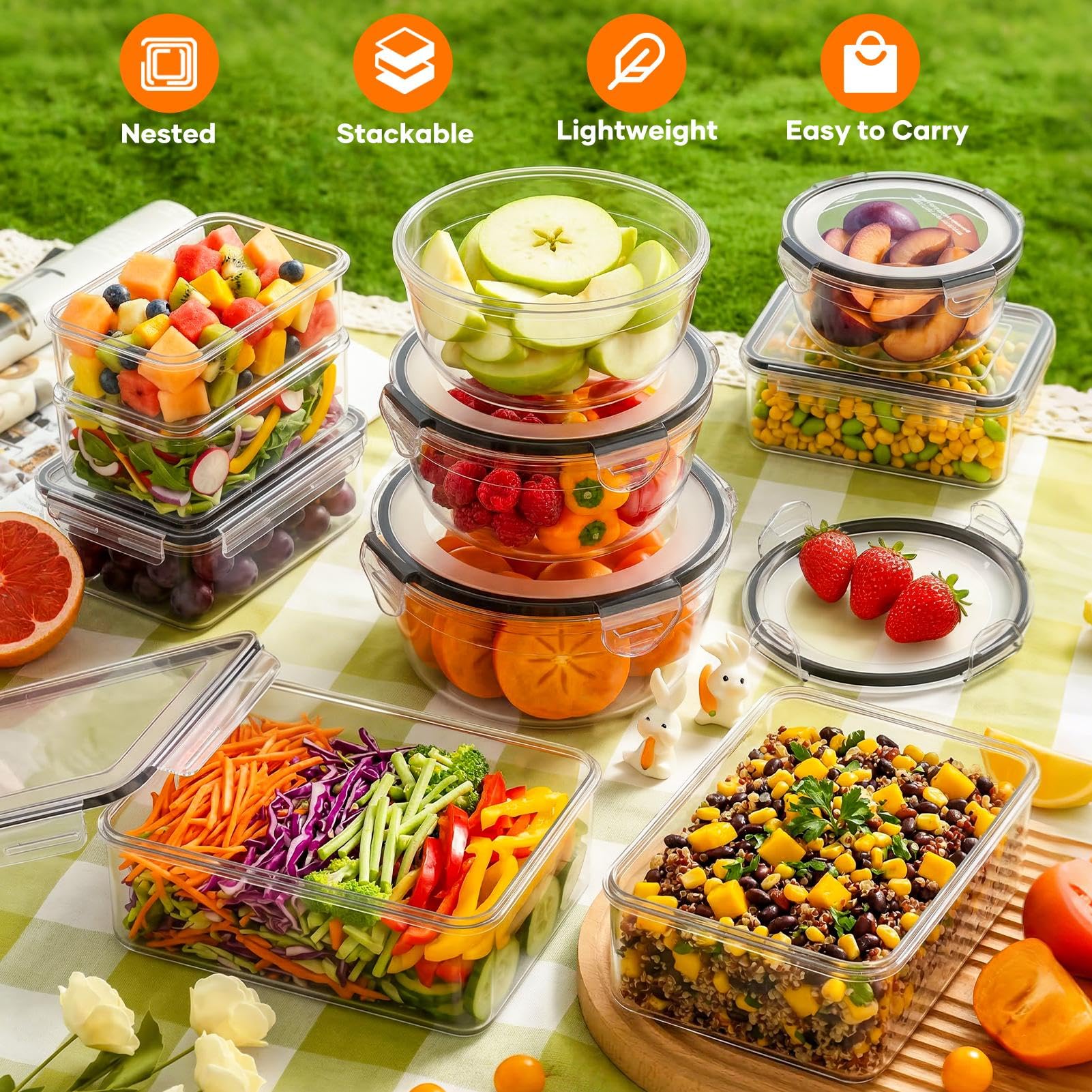TOPCHASE containers in use packing lunches for work showing convenience