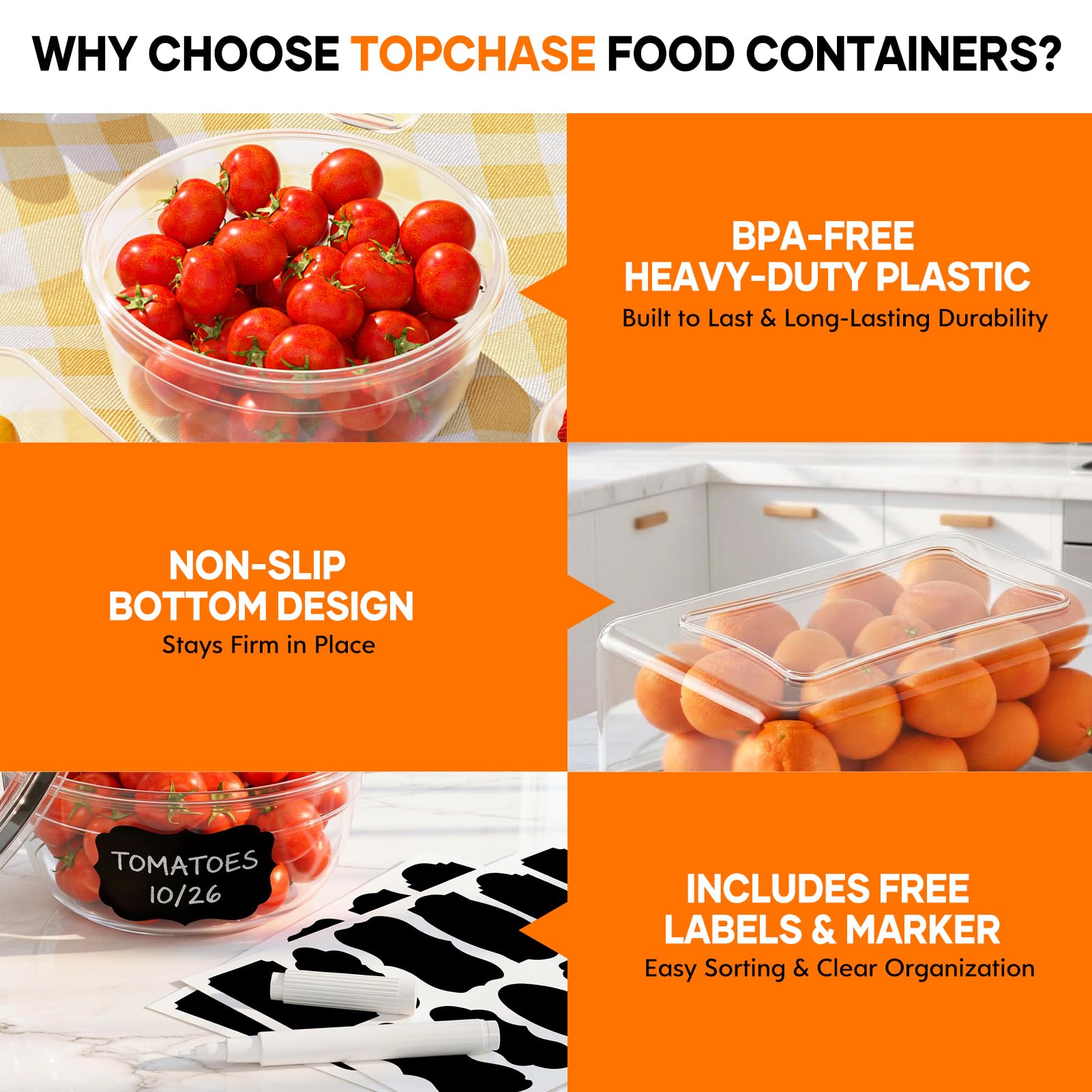 TOPCHASE lid silicone seal detail demonstrating leak protection and freshness