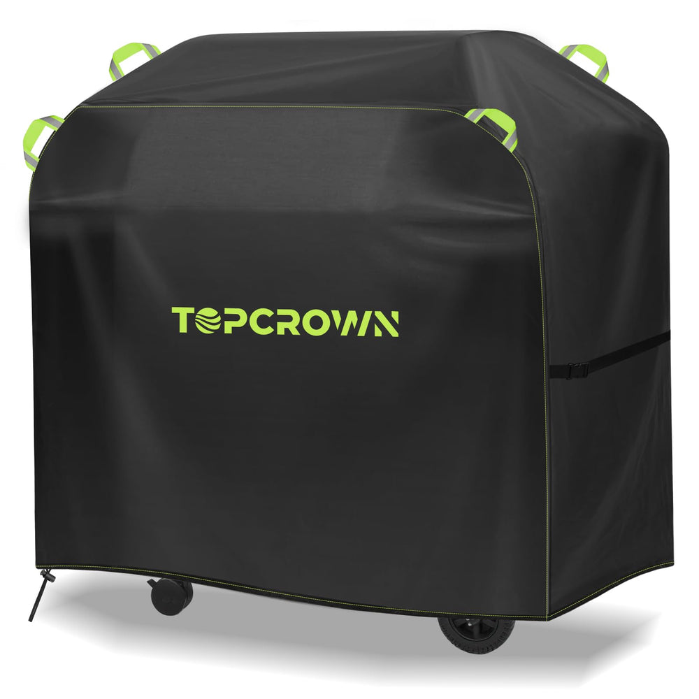 Topcrown vista frontal de la funda protegiendo parrilla, resistencia y ajuste