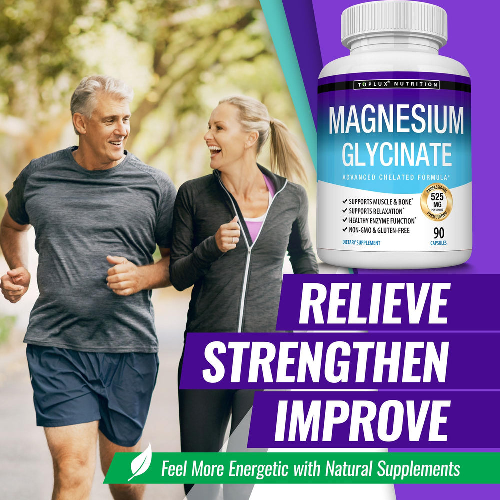 Toplux ingredientes puros de magnesium glycinate para absorción