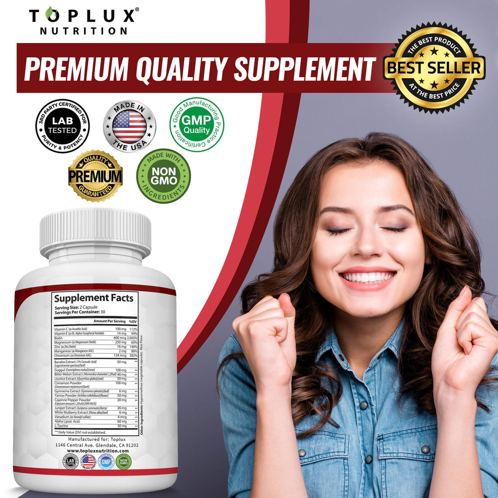 Toplux suplemento junto a un desayuno saludable que sugiere integración diaria