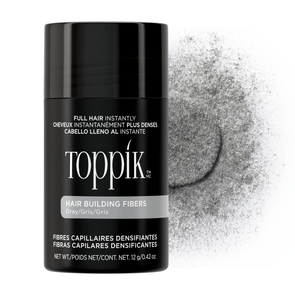 TOPPIK front packaging gray showing product and benefit of instant thickness
