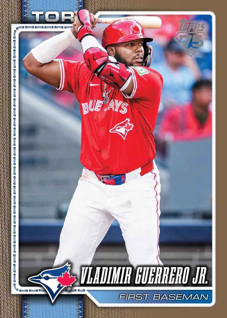 Detalle de variación Spring Training Topps en carta, Topps muestra diseño exclusivo