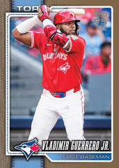 Detalle de variación Spring Training Topps en carta, Topps muestra diseño exclusivo