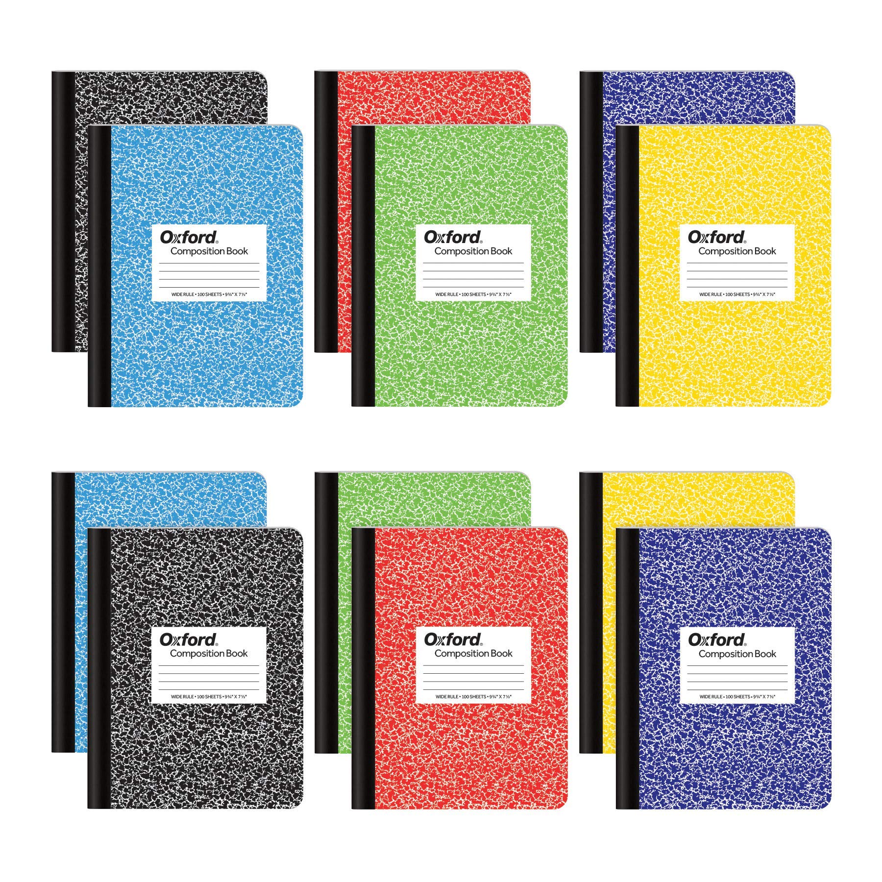 Tops cuaderno composition frontal mostrando tapa marmoleada y espacio para nombre