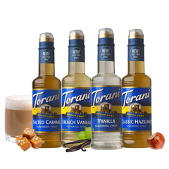 Torani detalle de etiqueta de Vanilla que facilita identificación y recetas