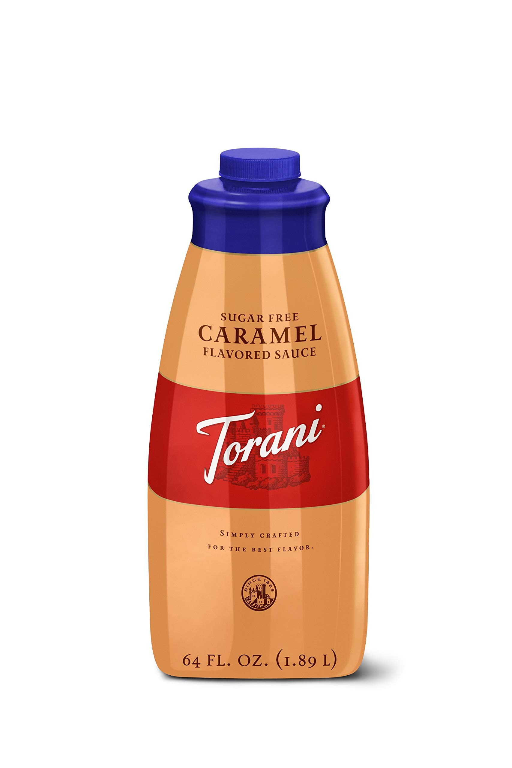 Torani botella frente del envase muestra volumen y uso profesional