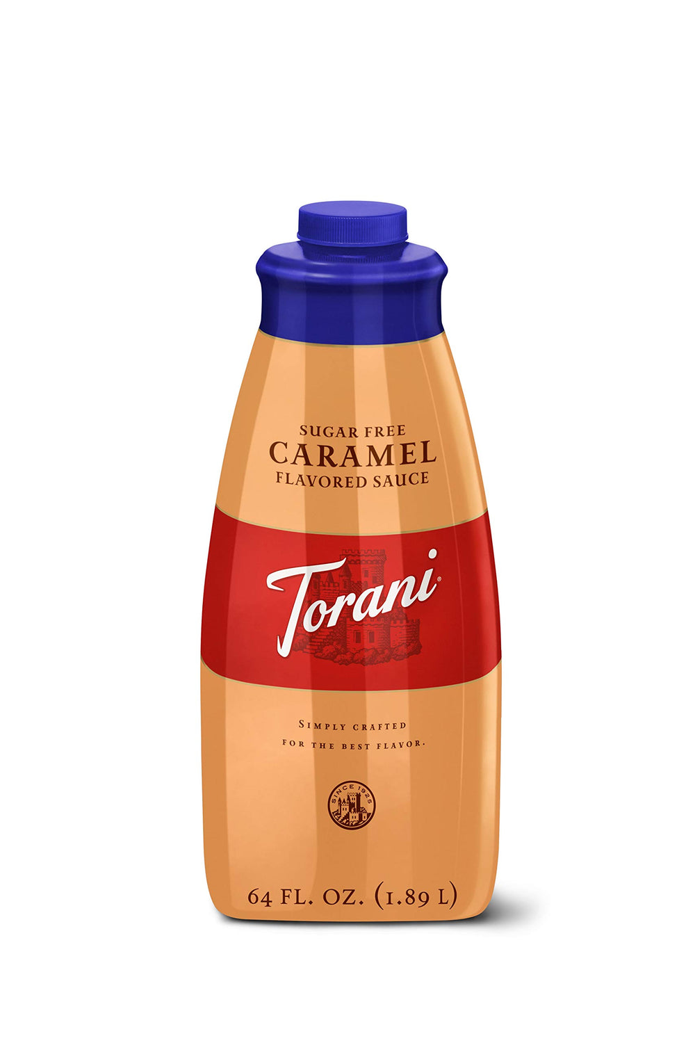 Torani botella frente del envase muestra volumen y uso profesional