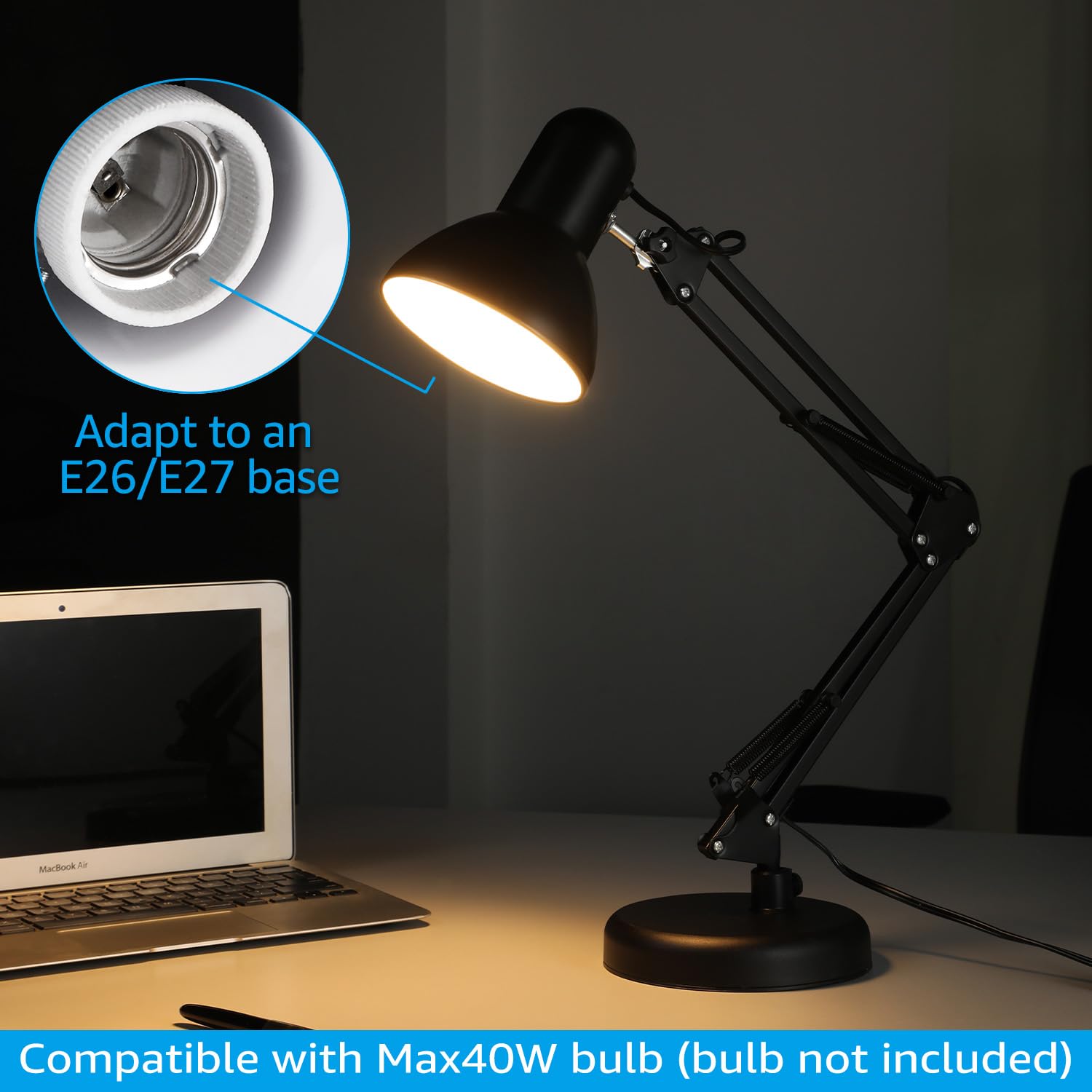 TORCHSTAR lamp on a bedside table showing task lighting suitability in a bedroom setting
