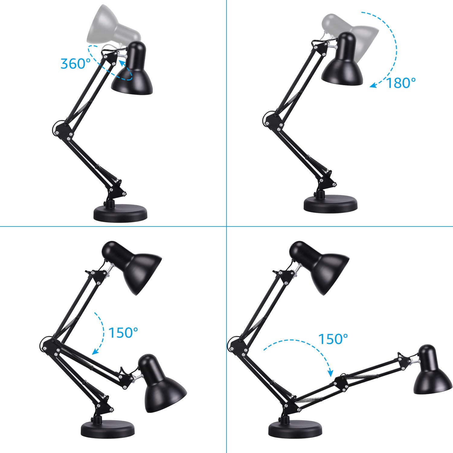 TORCHSTAR weighted base highlighting stability that prevents tipping during adjustments