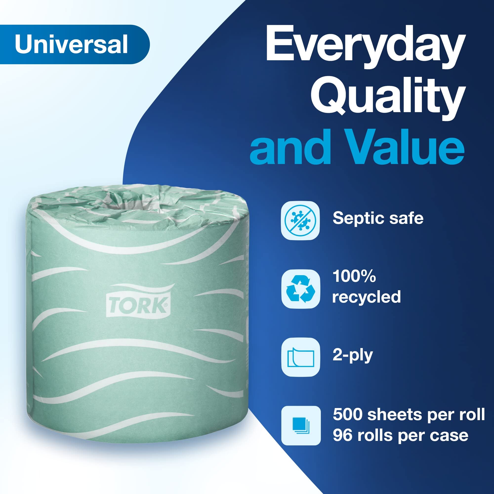 Tork rollo envuelto individualmente que garantiza higiene y limpieza